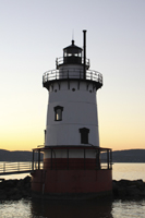 Click to enlarge photo of Sleepy Hollow Lighthouse at dusk.
